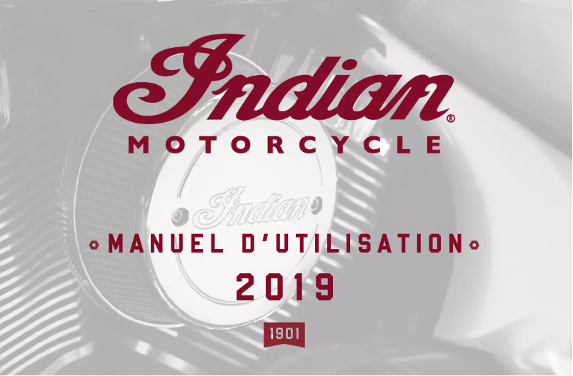 Page 1 de la notice Manuel utilisateur Indian Chieftain Limited (2019)