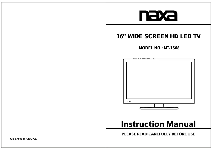 Page 1 de la notice Manuel utilisateur Naxa NT-1508