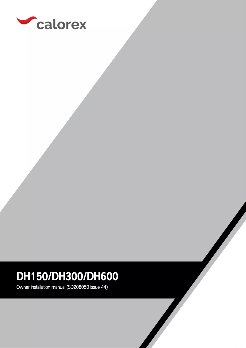 Page 1 de la notice Manuel utilisateur Calorex DH 600