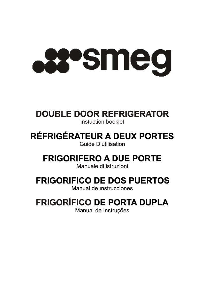 Page 1 de la notice Manuel utilisateur Smeg FD268AP