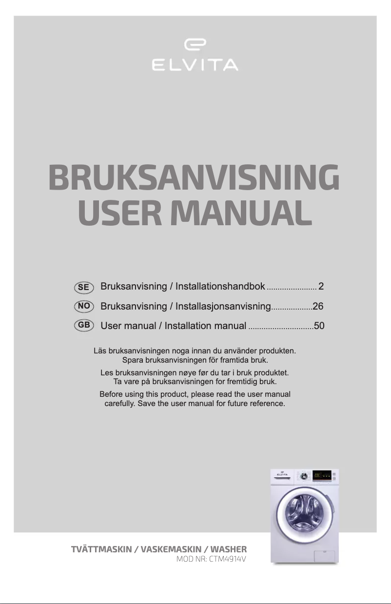 Image de la première page du manuel de l'appareil CTM4914V