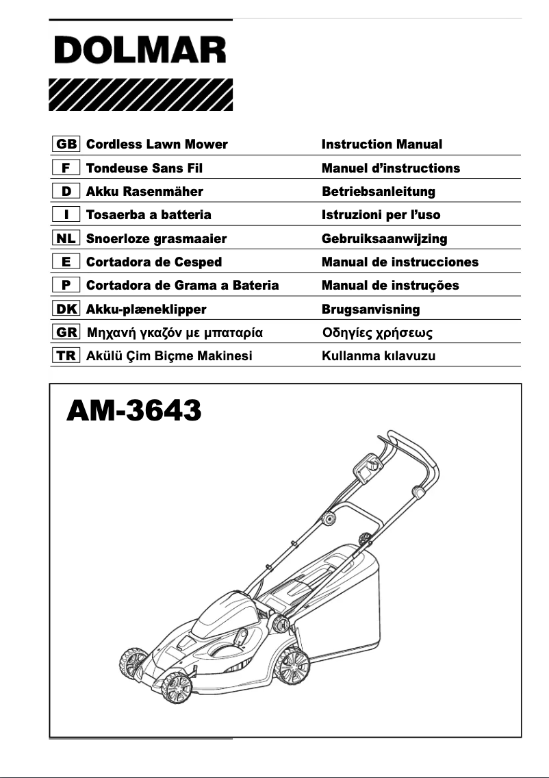 Image de la première page du manuel de l'appareil AM-3643LGEH