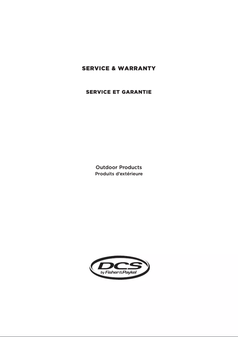 Page n°1 - Informations de garantie DCS RF15IR2