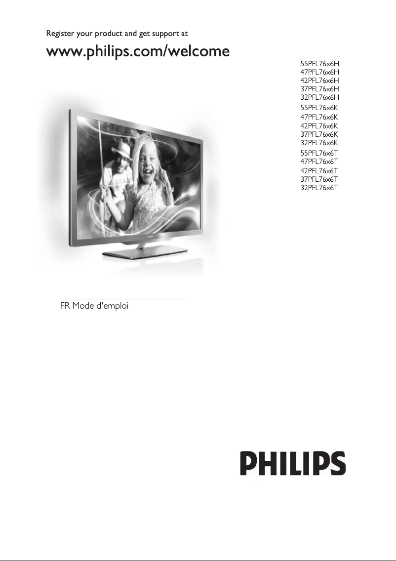 Page 1 de la notice Manuel utilisateur Philips 47PFL7606H