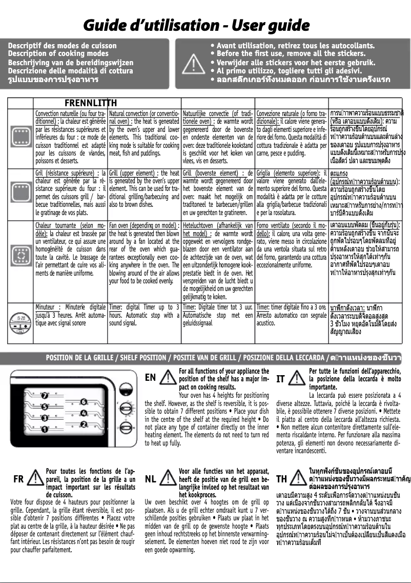 Page 1 de la notice Manuel utilisateur SEB Delight XL