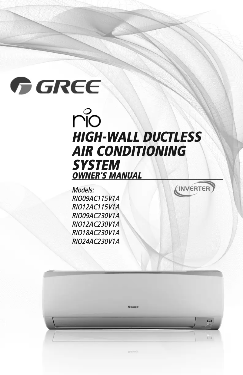 Page 1 de la notice Manuel utilisateur Gree RIO24AC230V1AH