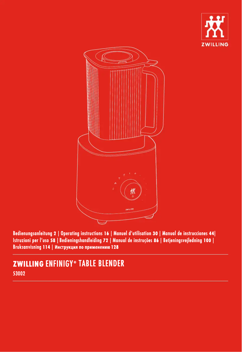 Image de la première page du manuel de l'appareil Enfinigy Table Blender