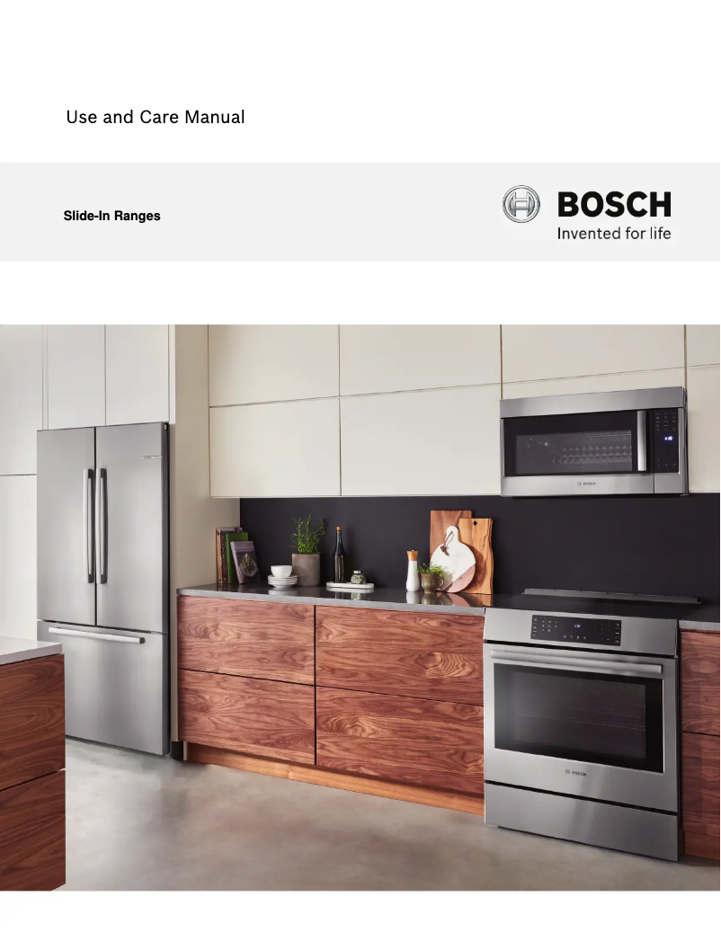 Page 1 de la notice Manuel utilisateur Bosch HII8056C
