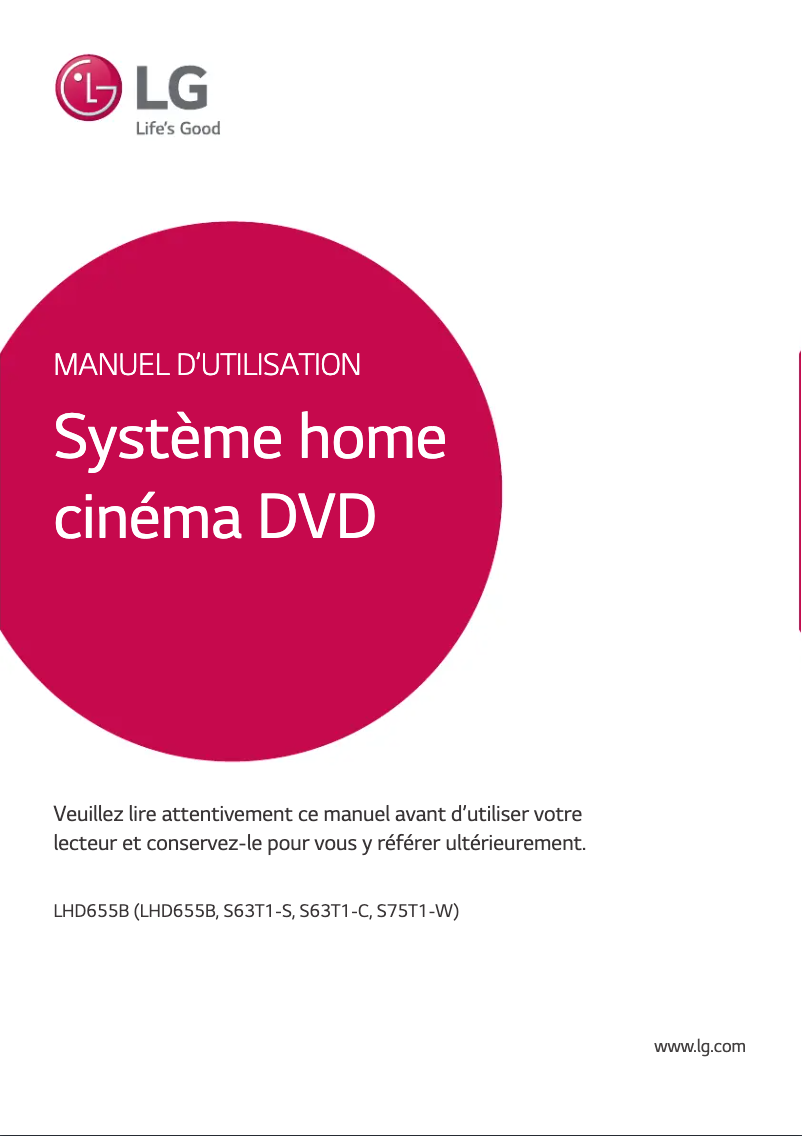 Page n°1 - Manuel utilisateur LG LHD655B