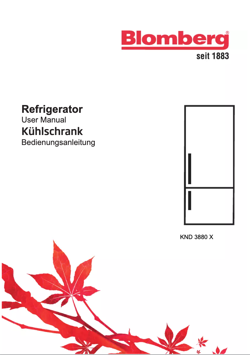 Image de la première page du manuel de l'appareil KND 3880 X