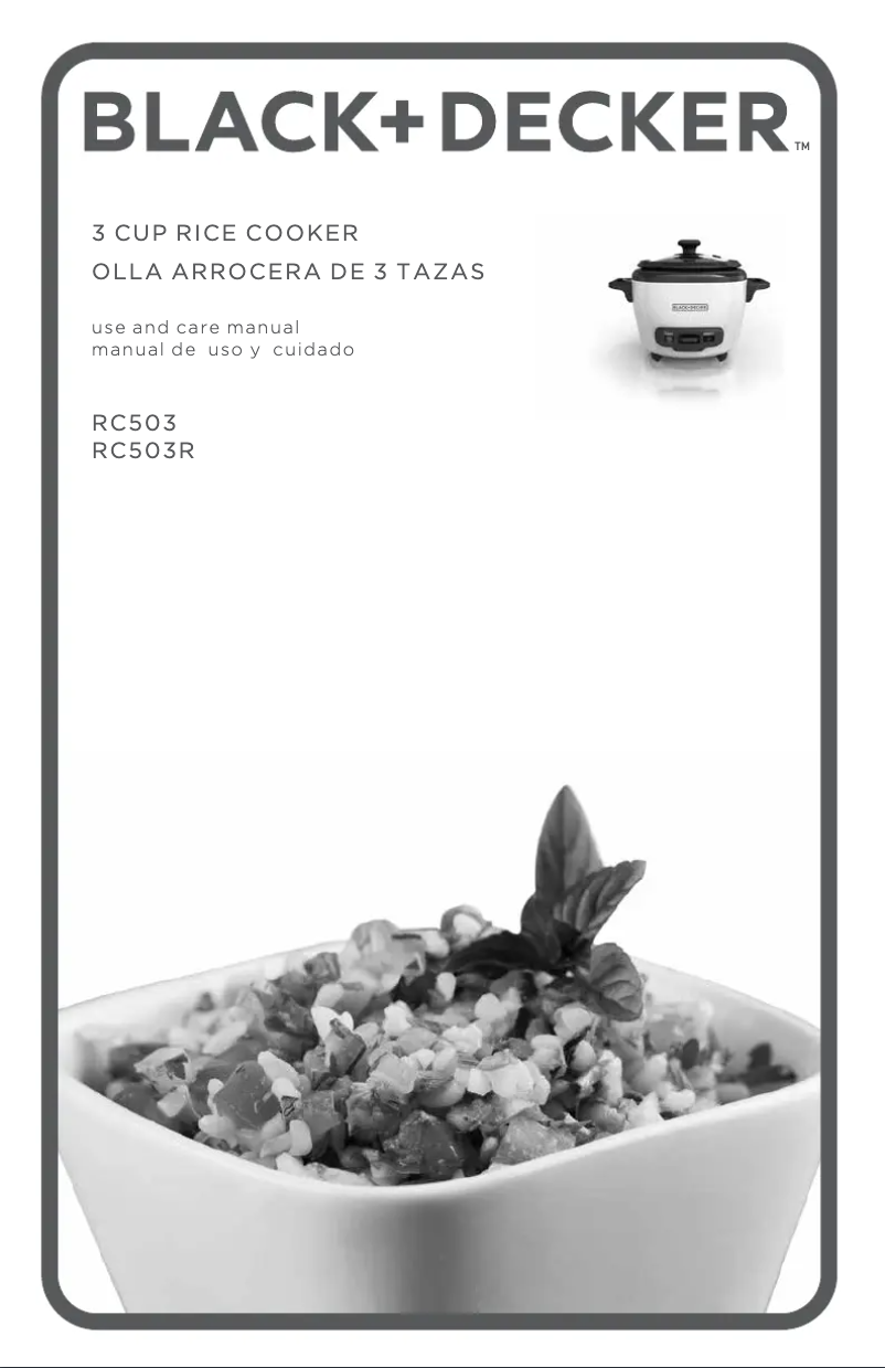 Page 1 de la notice Manuel utilisateur Black & Decker RC503