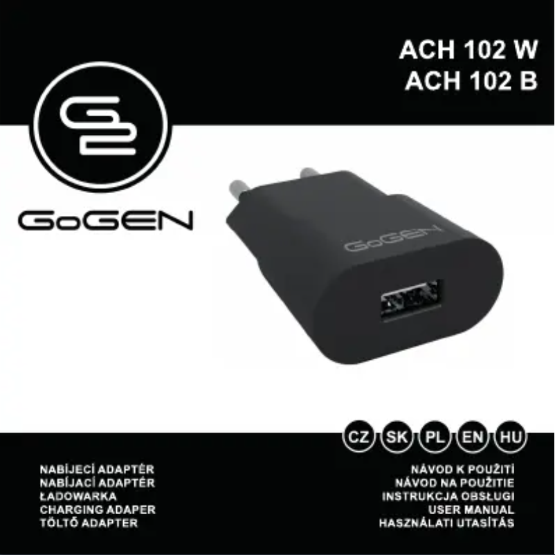 Page n°1 - Manuel utilisateur GoGen ACH102W