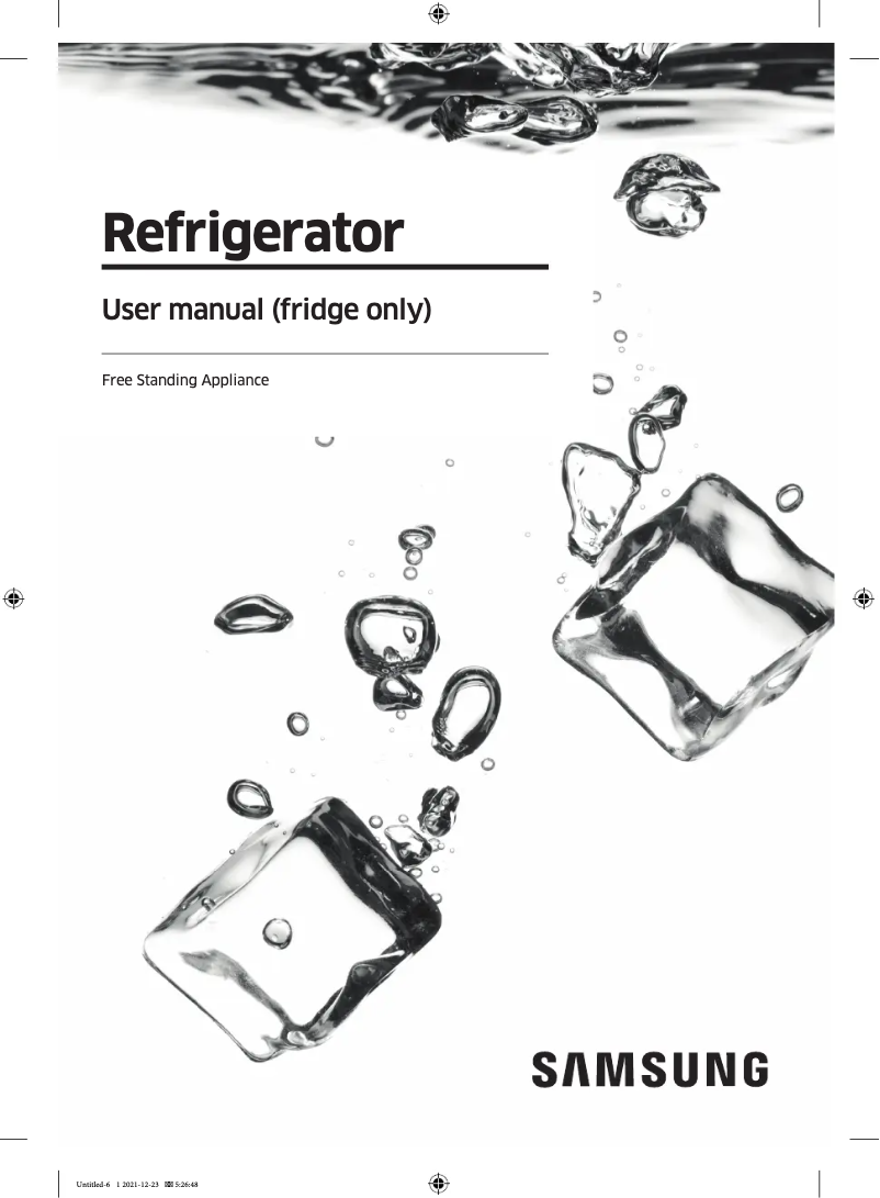 Page n°1 - Manuel utilisateur Samsung RR39M73407F