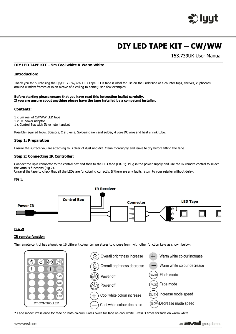 Page 1 de la notice Manuel utilisateur LYYT DIY-DW120