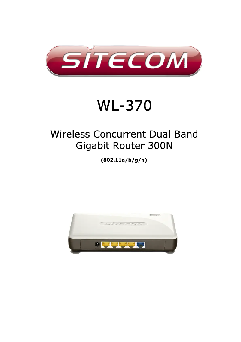 Page n°1 - Manuel utilisateur Sitecom WL-370