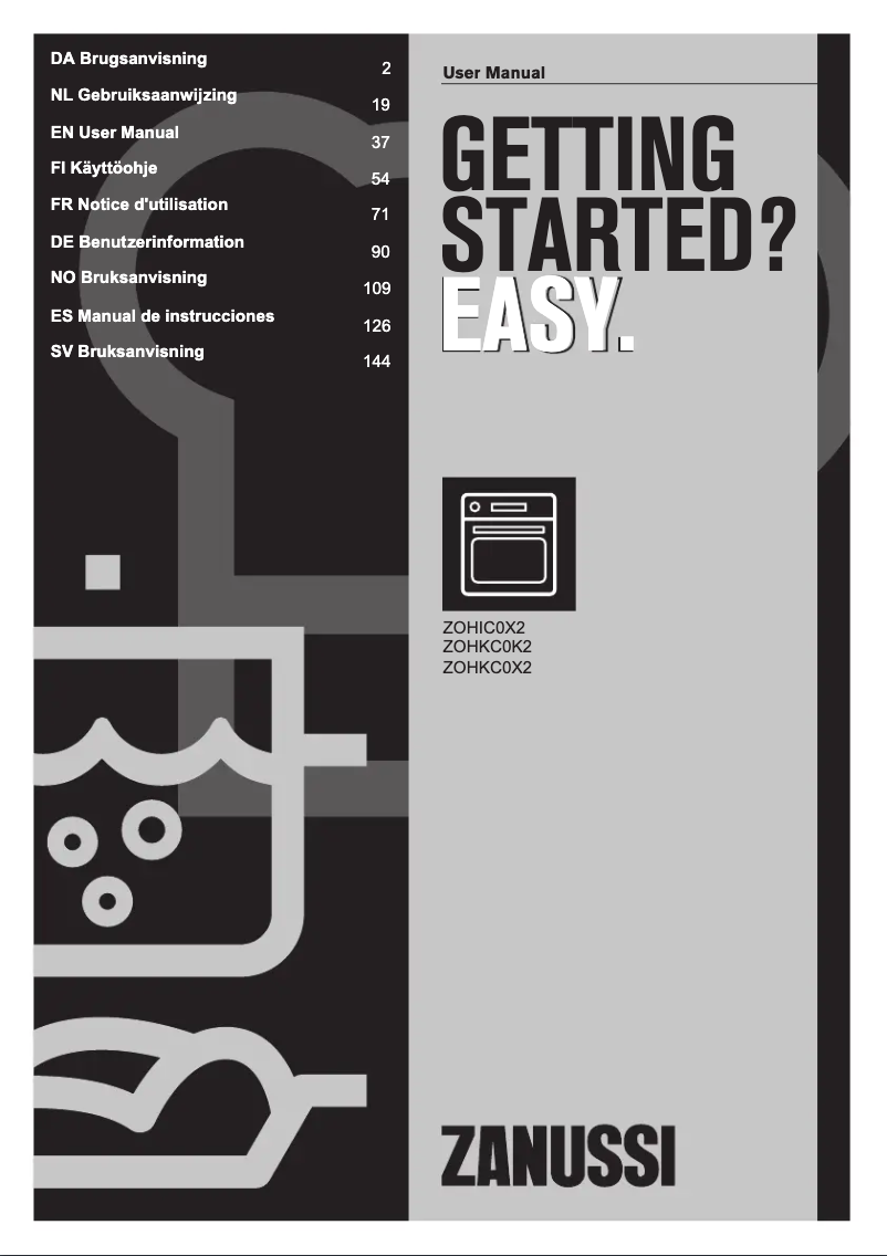 Image de la première page du manuel de l'appareil ZOHKC0X2