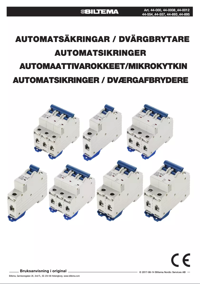 Page n°1 - Manuel utilisateur Biltema 44-0010