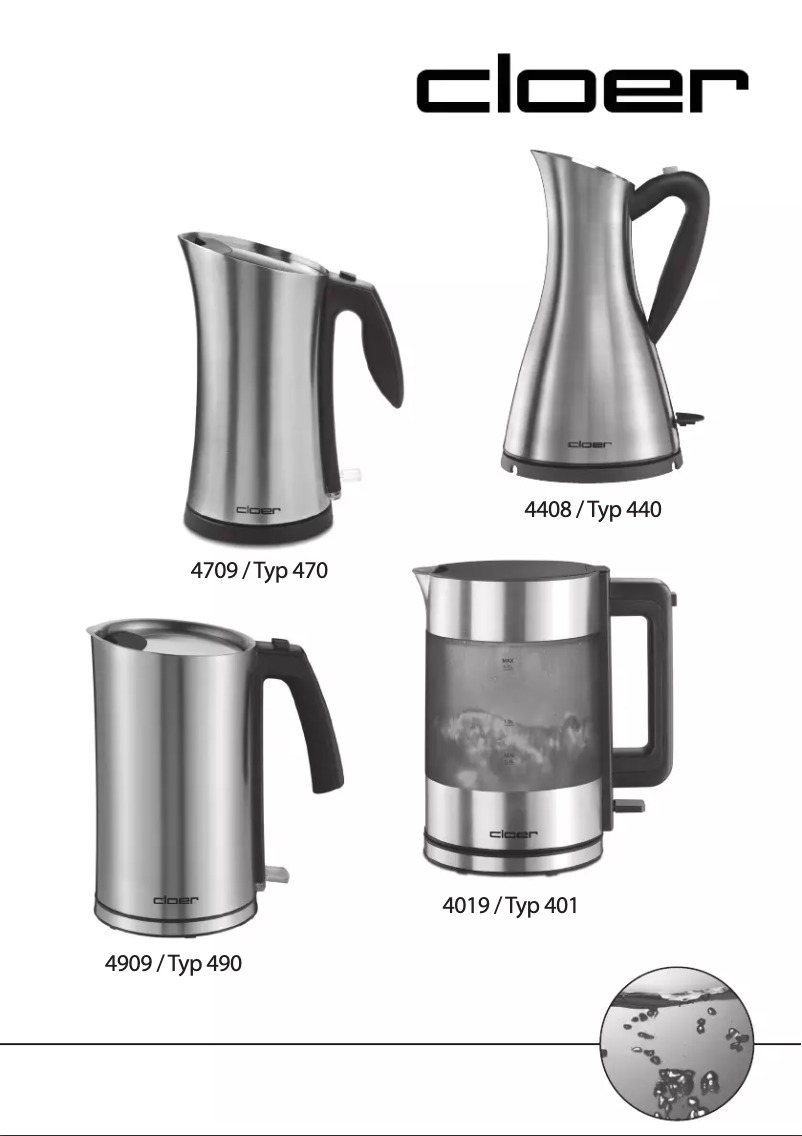 Page 1 de la notice Manuel utilisateur Cloer 4709