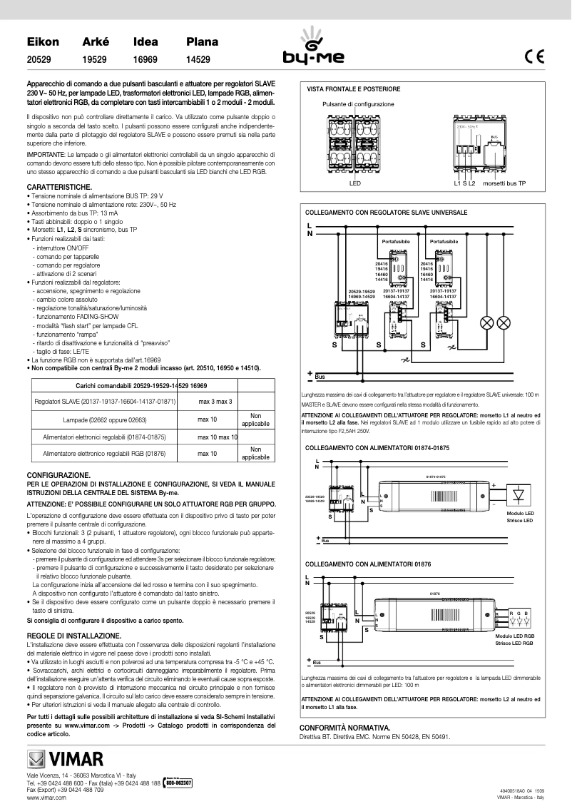 Page n°1 - Manuel utilisateur Vimar 16969