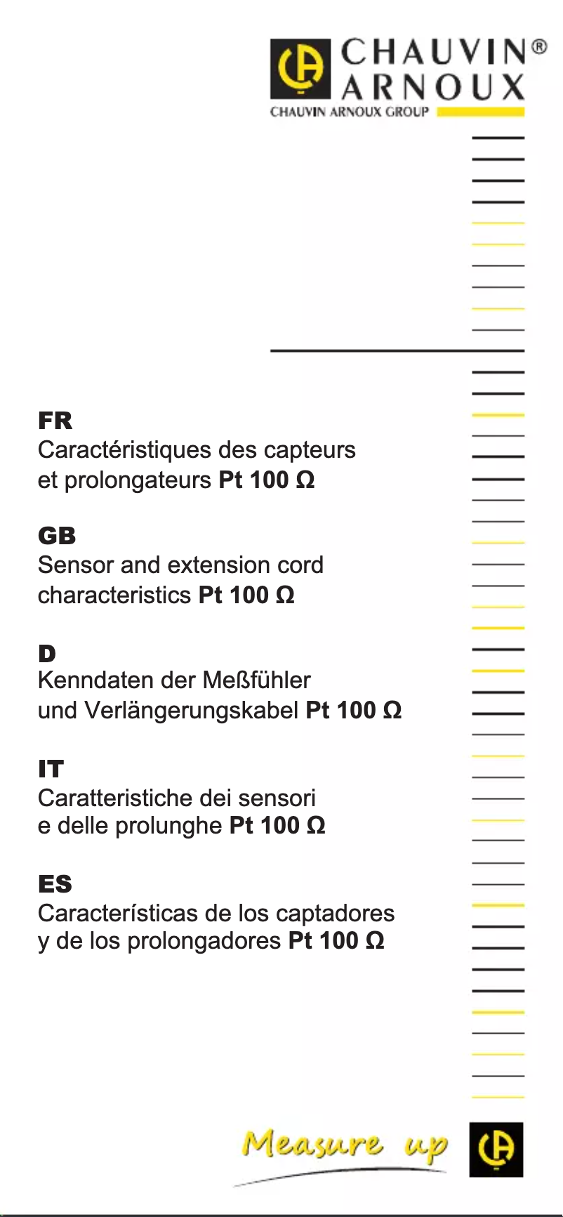 Image de la première page du manuel de l'appareil Pt 100