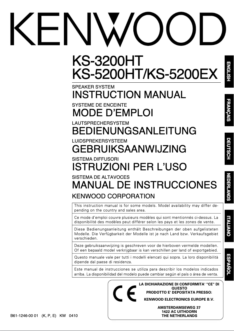 Page 1 of the manual User Manual Kenwood KS-3200HT