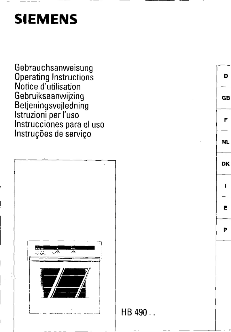 Page n°1 - Manuel utilisateur Siemens HB49080