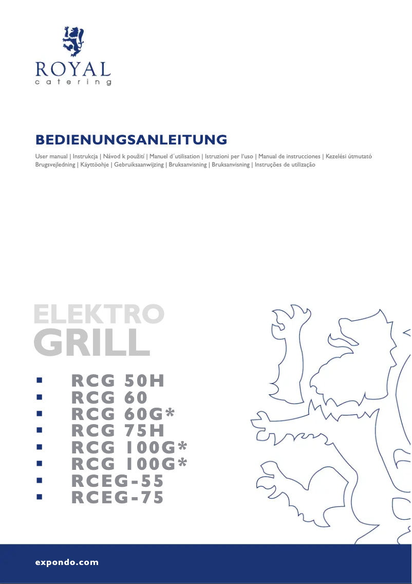 Página 1 del manual Manual de usuario Royal Catering RCG 100G