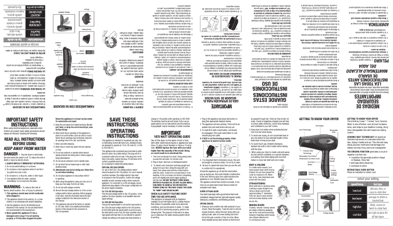 Page 1 de la notice Manuel utilisateur Conair 260PX