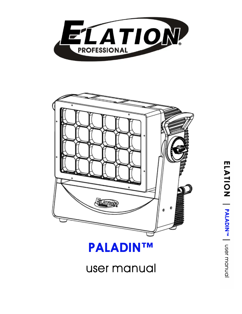 Page 1 de la notice Manuel utilisateur Elation Paladin
