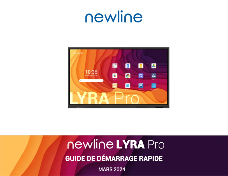 Page n°1 - Manuel utilisateur Newline TT-9823QA