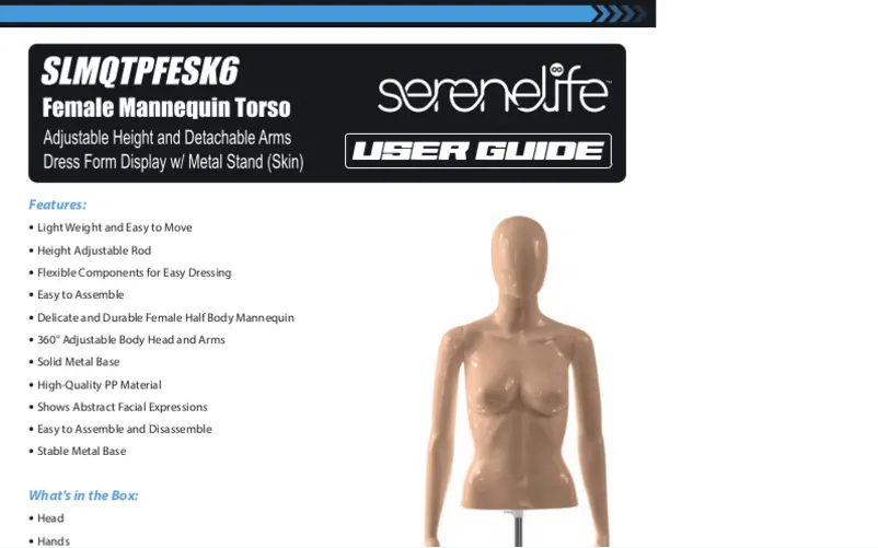 Page 1 de la notice Manuel utilisateur SereneLife SLMQTPFESK6