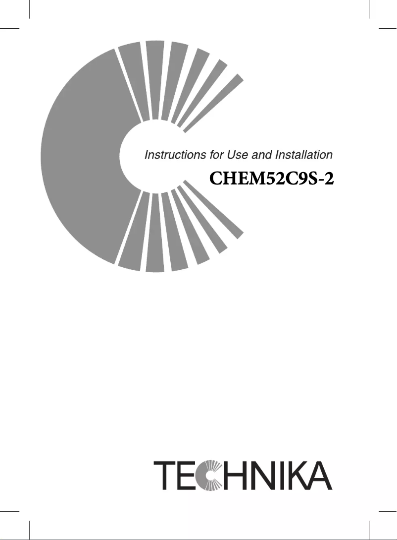 Image de la première page du manuel de l'appareil CHEM52C9S-2