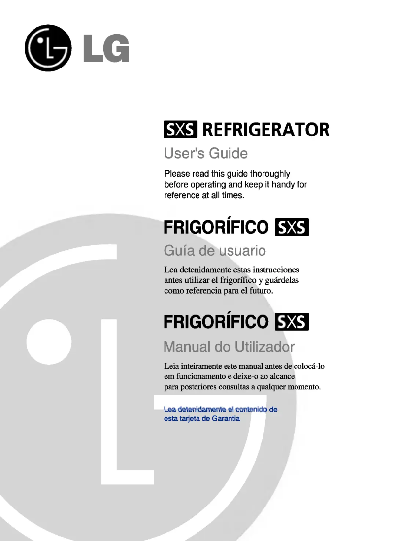 Page n°1 - Manuel utilisateur LG GC-L227STBA