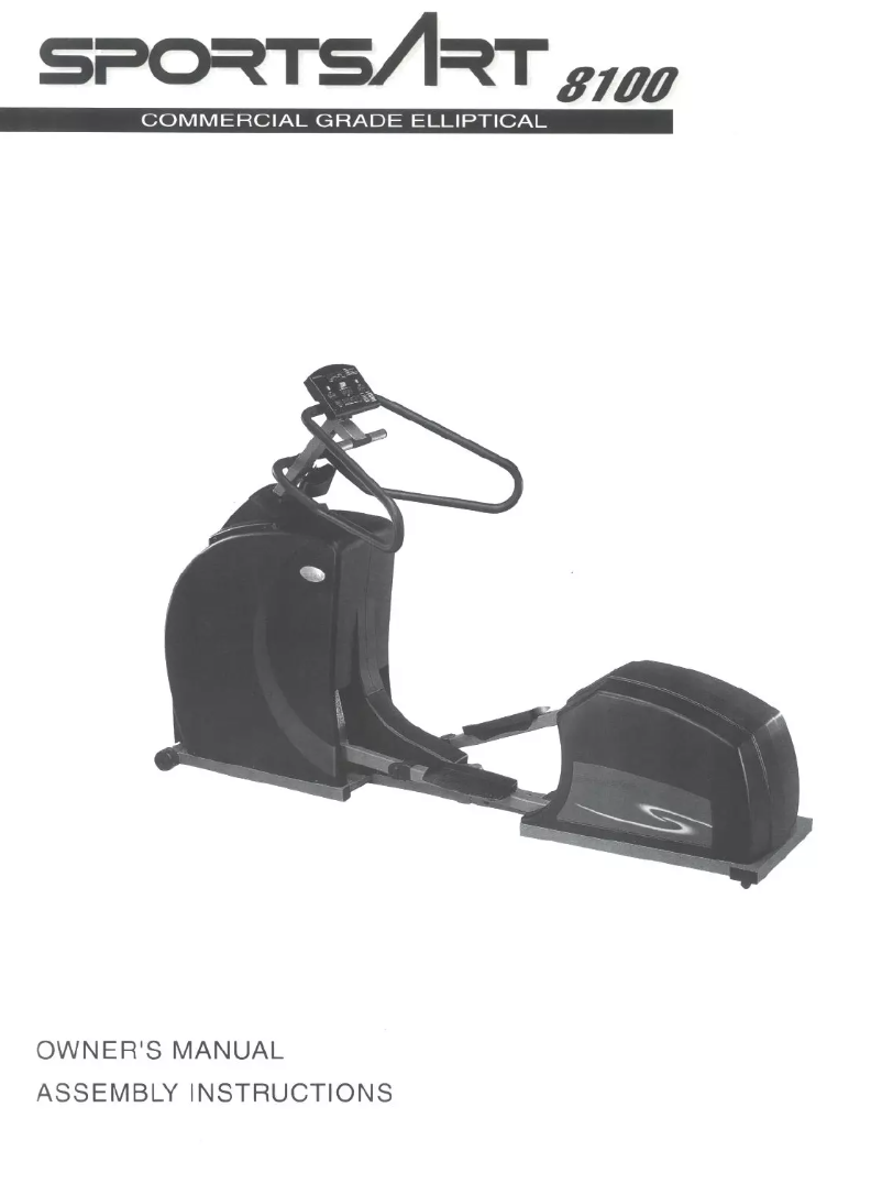 Page 1 de la notice Manuel utilisateur SportsArt 8100