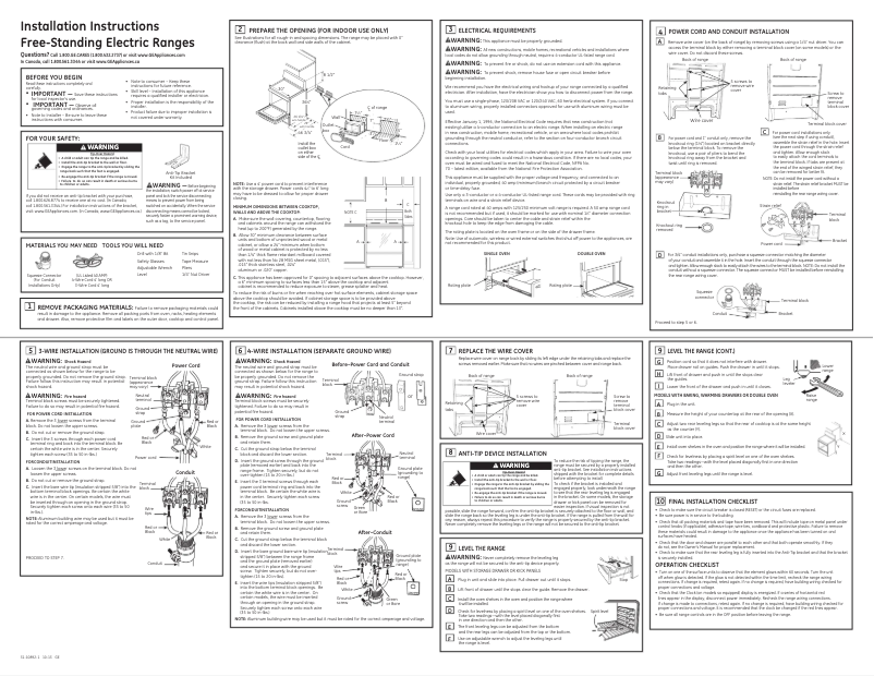 Page 1 de la notice Guide d'installation GE Artistry ABS45DFWS