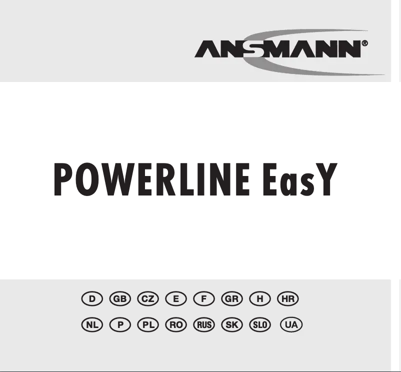 Page 1 de la notice Manuel utilisateur Ansmann Powerline Easy