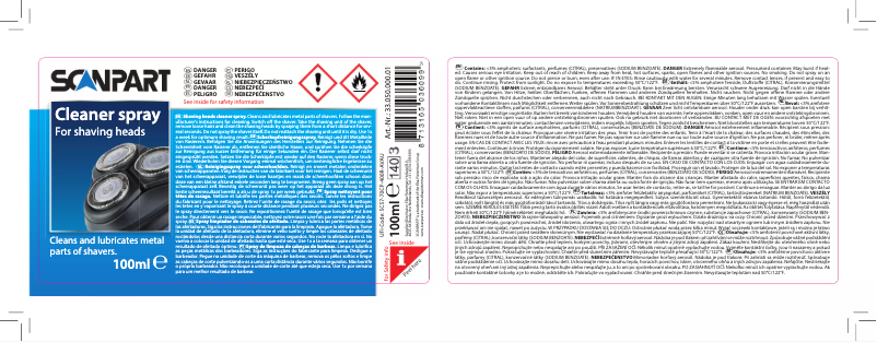 Page n°1 - Manuel utilisateur Scanpart Cleaner spray