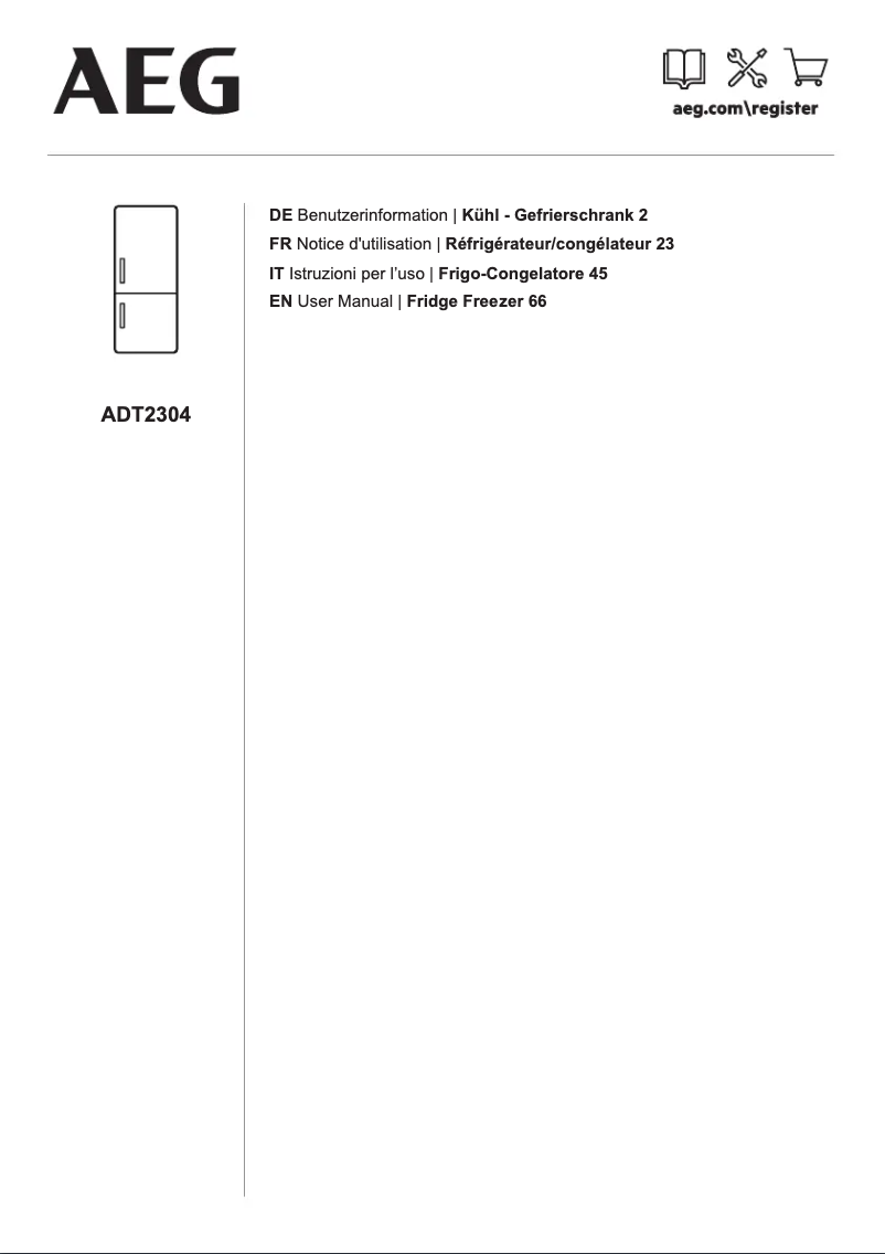 Página 1 del manual Manual de usuario AEG ADT2304