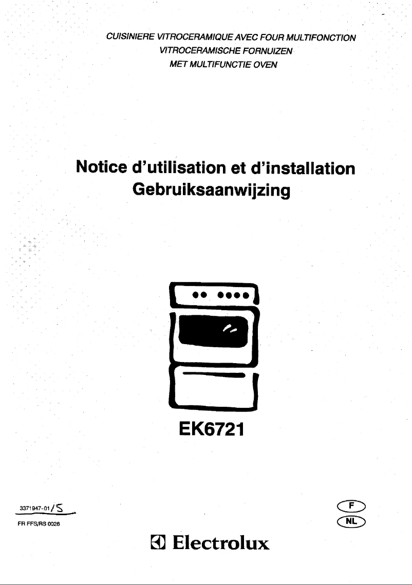 Page n°1 - Manuel utilisateur Electrolux EK6721