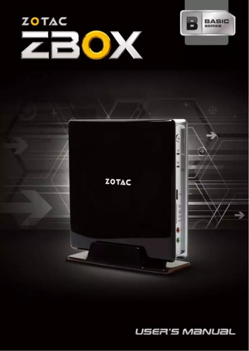 Page 1 de la notice Manuel utilisateur Zotac ZBOX BI320