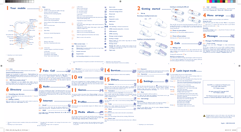Page 1 de la notice Manuel utilisateur Alcatel-Lucent OT-255