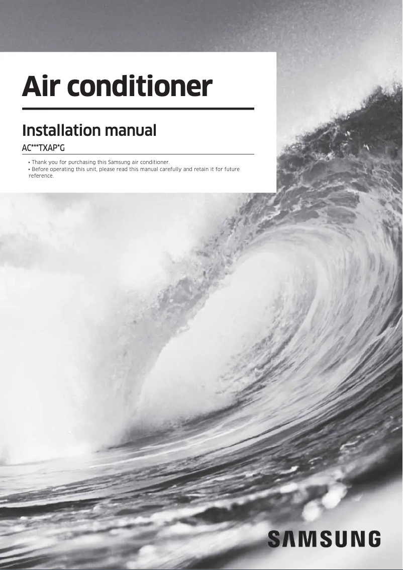 Image de la première page du manuel de l'appareil AC140TXAPNG