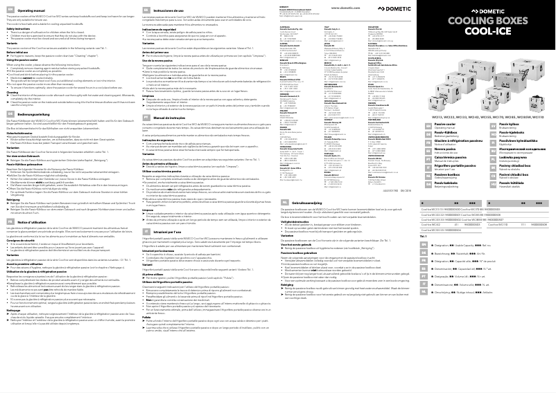 Image de la première page du manuel de l'appareil Cool-Ice WCI 22