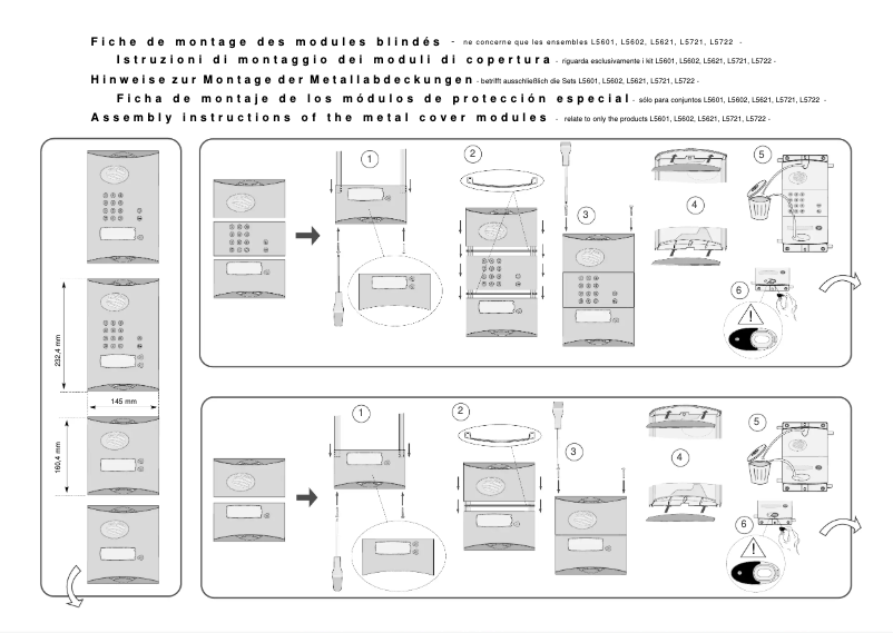Page 1 de la notice Manuel utilisateur Hager LB602