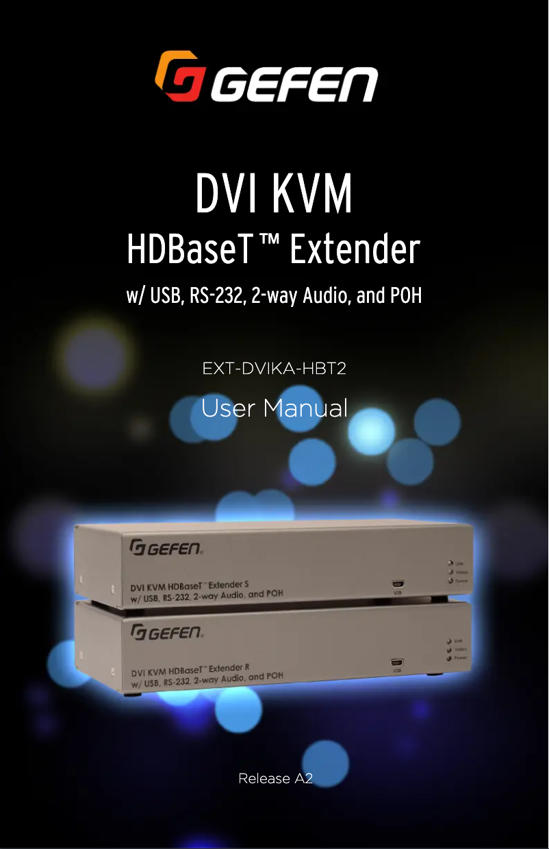 Page 1 de la notice Manuel utilisateur Gefen EXT-DVIKA-HBT2