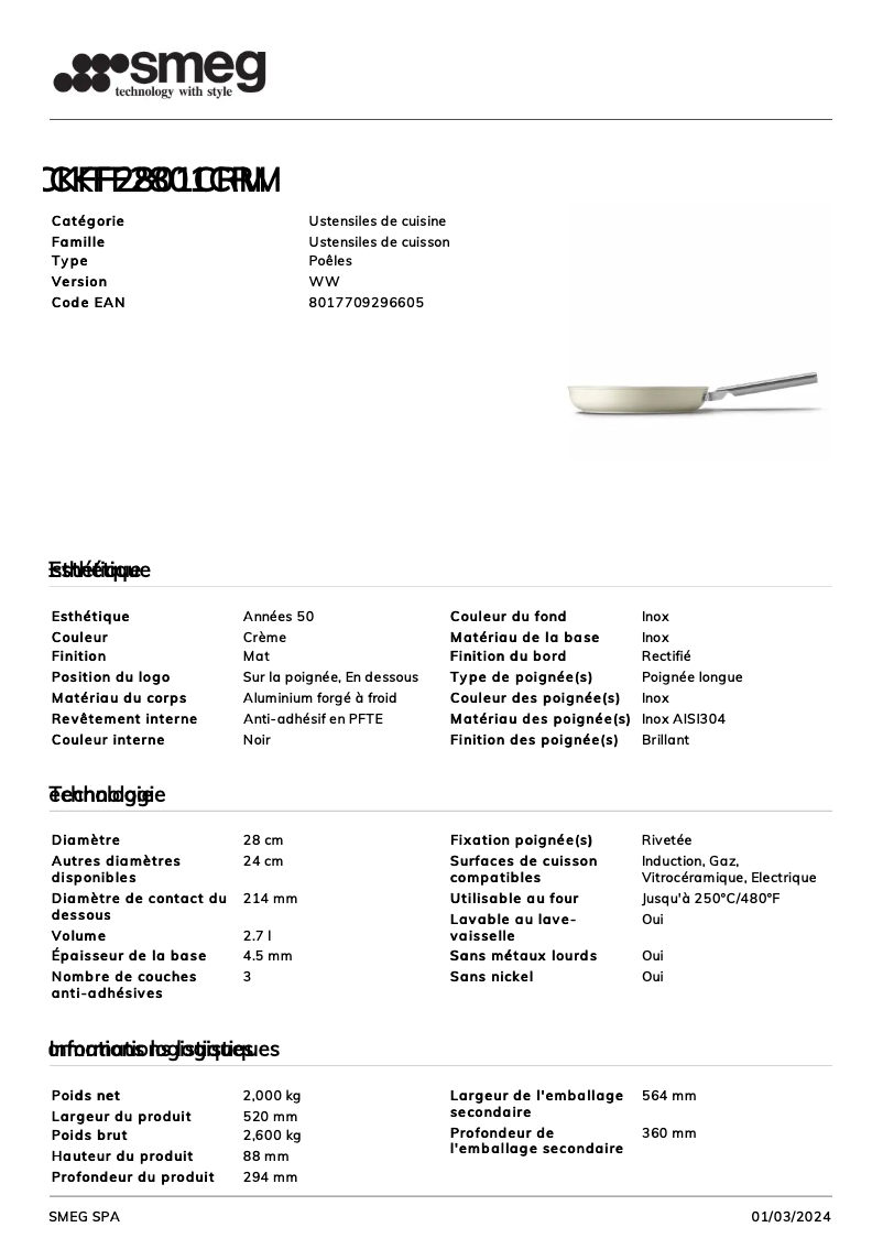 Image de la première page du manuel de l'appareil CKFF2801CRM