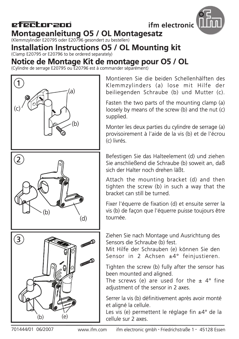 Page n°1 - Manuel utilisateur IFM E21156
