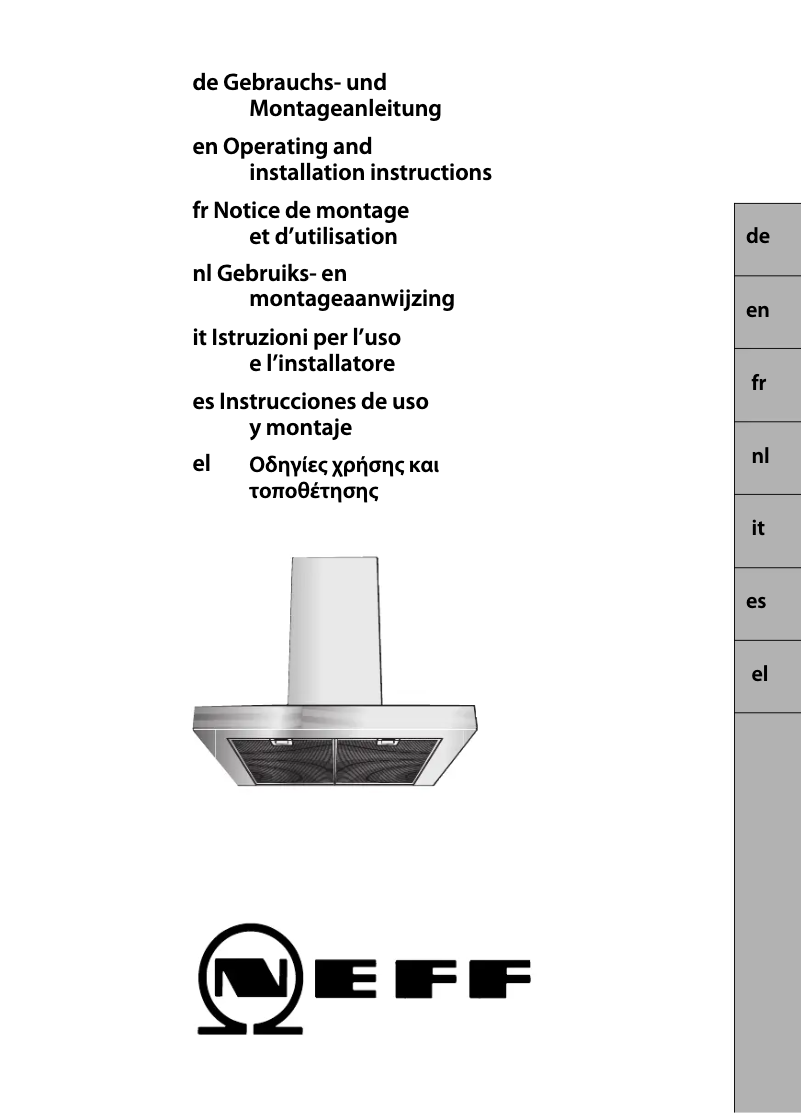 Page n°1 - Manuel utilisateur Neff IBE 7944 N I79E44N0