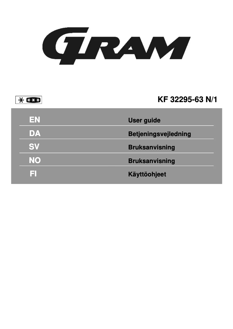 Image de la première page du manuel de l'appareil KF 32295-63 N/1