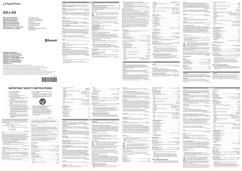 Image de la première page du manuel de l'appareil XDJ-AZ